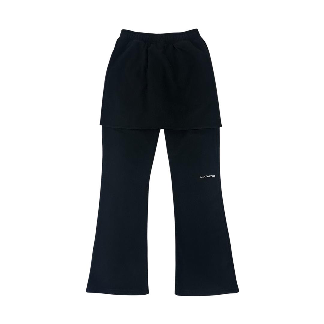 24-006 FLEECE SLIM LAYERED PANTS (40cm ver.) (BLACK)