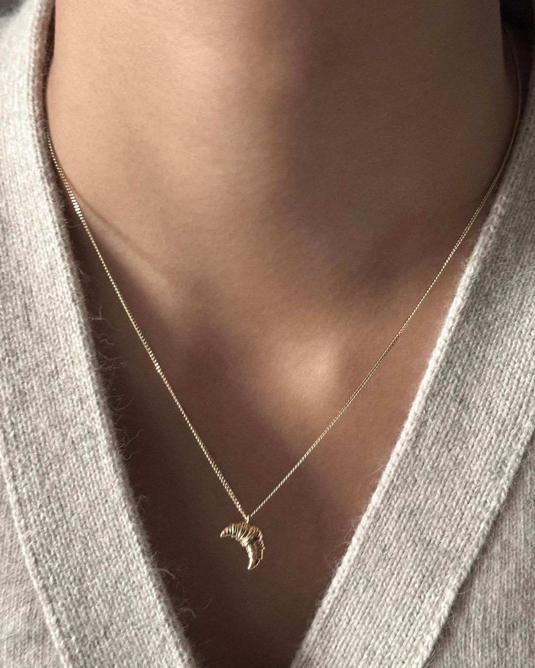 [14k] 크로와상 목걸이