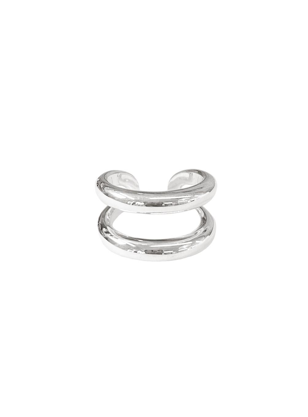 Bold Double Curve Ring