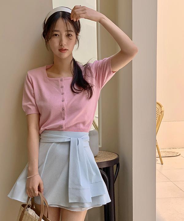 [MADE/반팔/뱀부] 오브 뱀부 스퀘어넥 여름 가디건