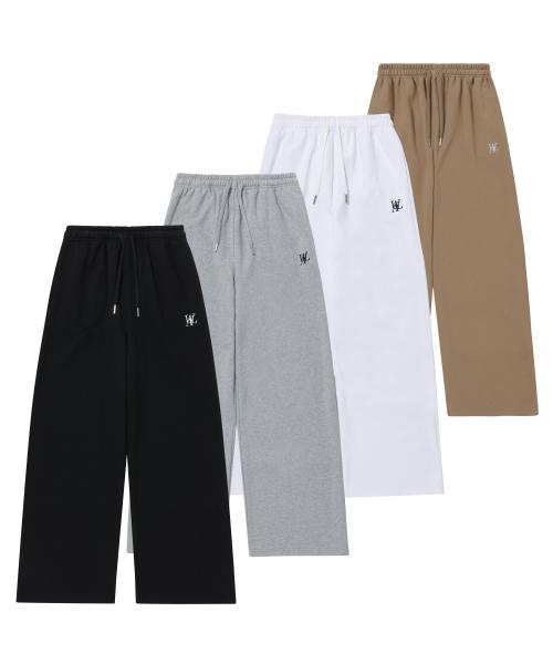 우알롱(WOOALONG)  Signature relax wide pants (12colors) - 사이즈 & 후기 | 무신사