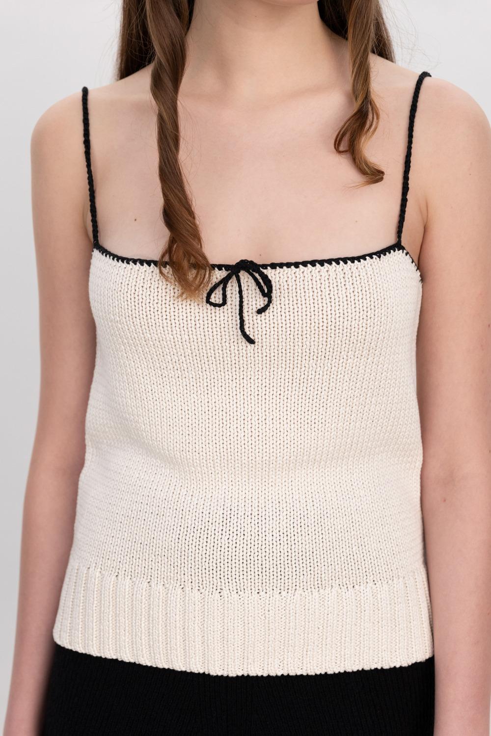 Via Rina string knit top