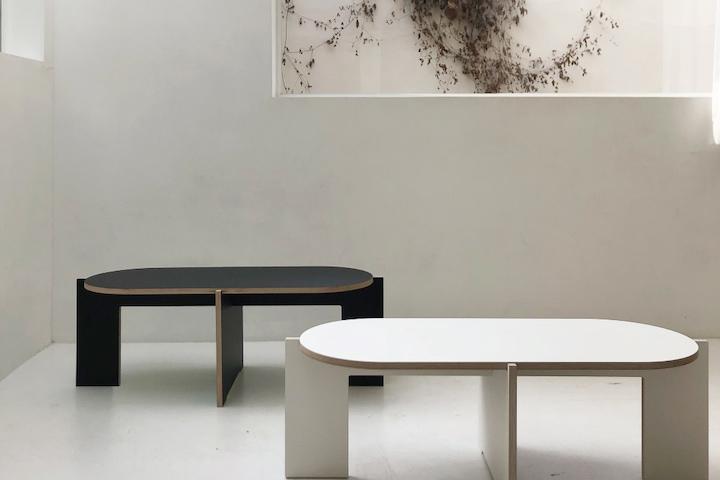 양면HPL 라미네이트 라운드 소파테이블 (조립형) 3colors