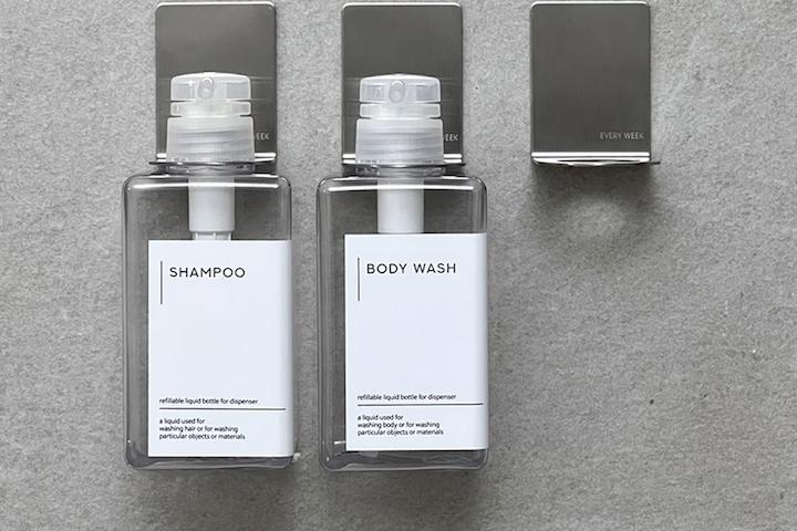 스텐 욕실 샴푸 걸이 공중부양 벽걸이 디스펜서 홀더 핸드워시 손소독제 거치대