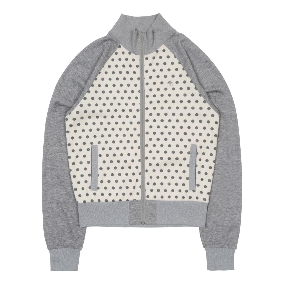 TCM dot raglan zip-up (beige/grey) (9/5 예약배송)