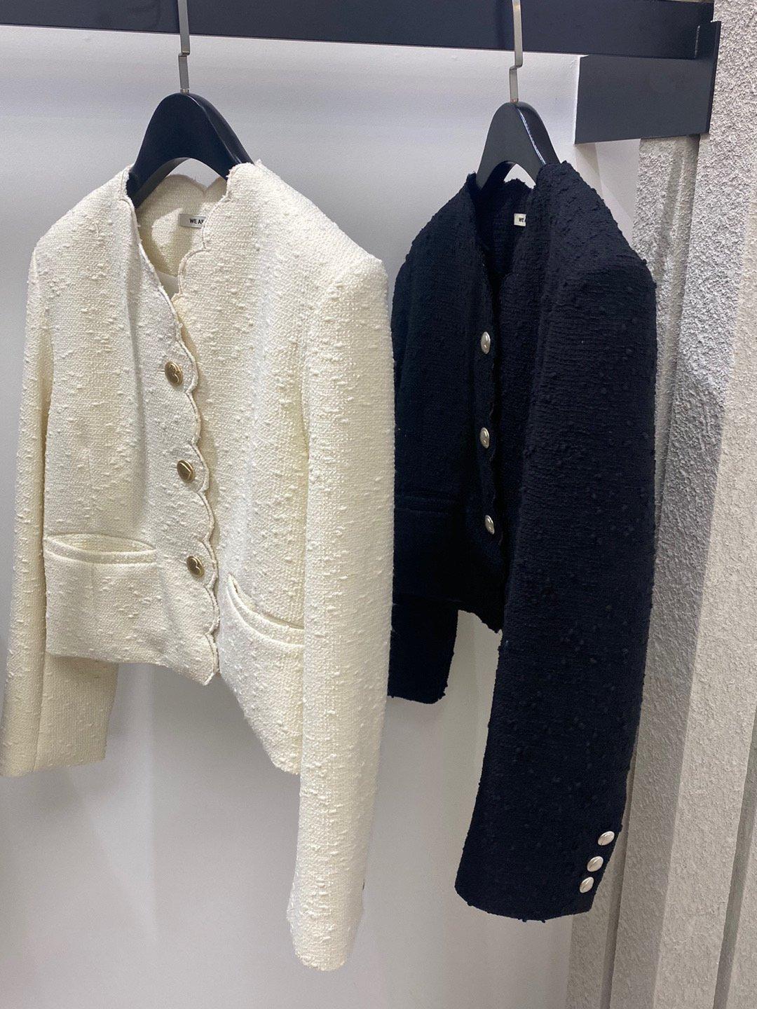 EMILY TWEED JACKET - black,ivory