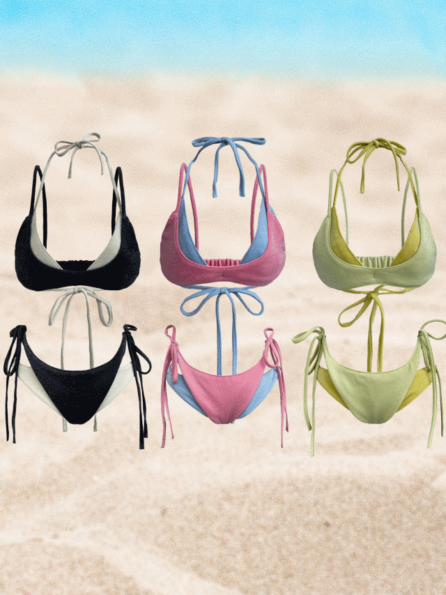 Twinkle Twin Bikini - 더블 레이어 글리터리 비키니 세트 업