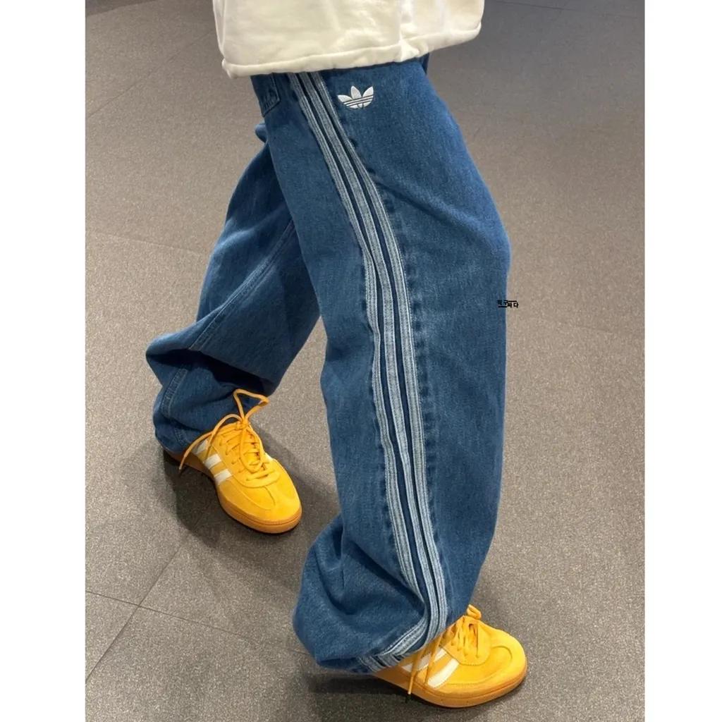 [무배특가/빠른출고] 아디다스 Adidas 파이어버드 진청 데님 루즈핏 팬츠 공용 JC6234