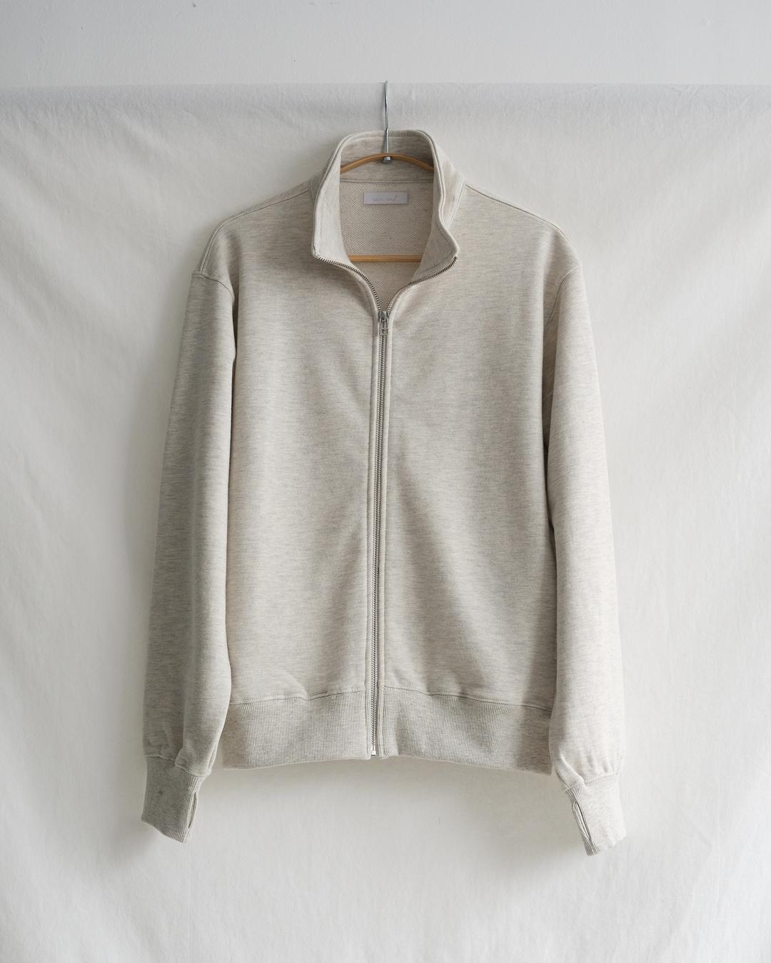 sweat zip-up jacket (oat)