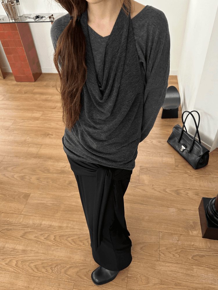 drape back halter top