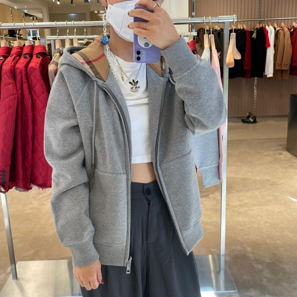 [영국아울렛] 버버리 여성 체크 후드 집업 3컬러 1131106 40385271