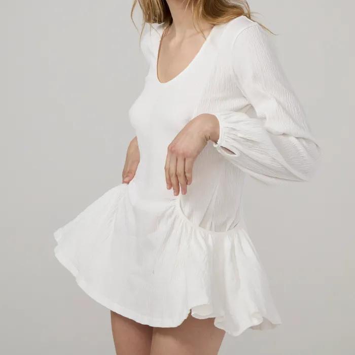 HOUSE WRINKLE DRESS (WHITE)