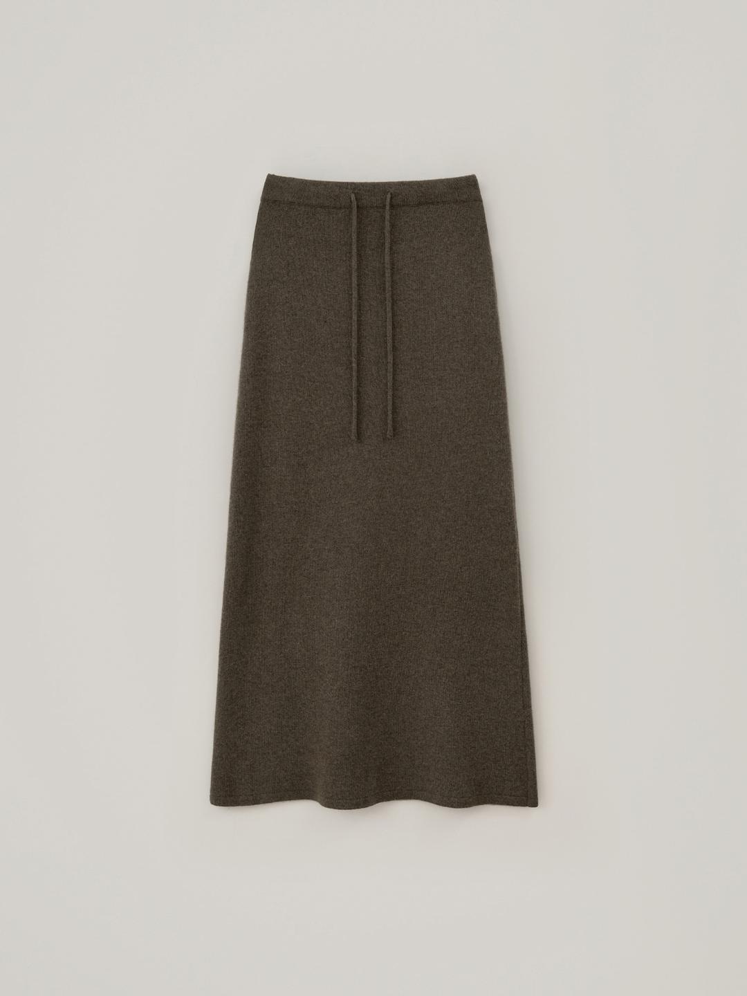 [12.23 예약 배송] Das Wool Knit Skirt - Brown