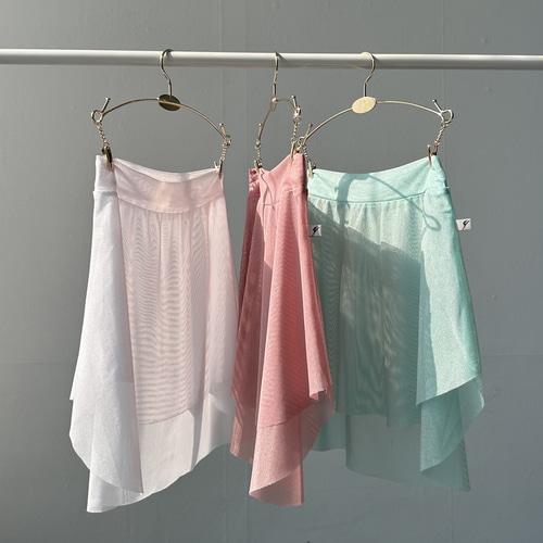 위캔발레 메쉬 풀온스커트 발레스커트