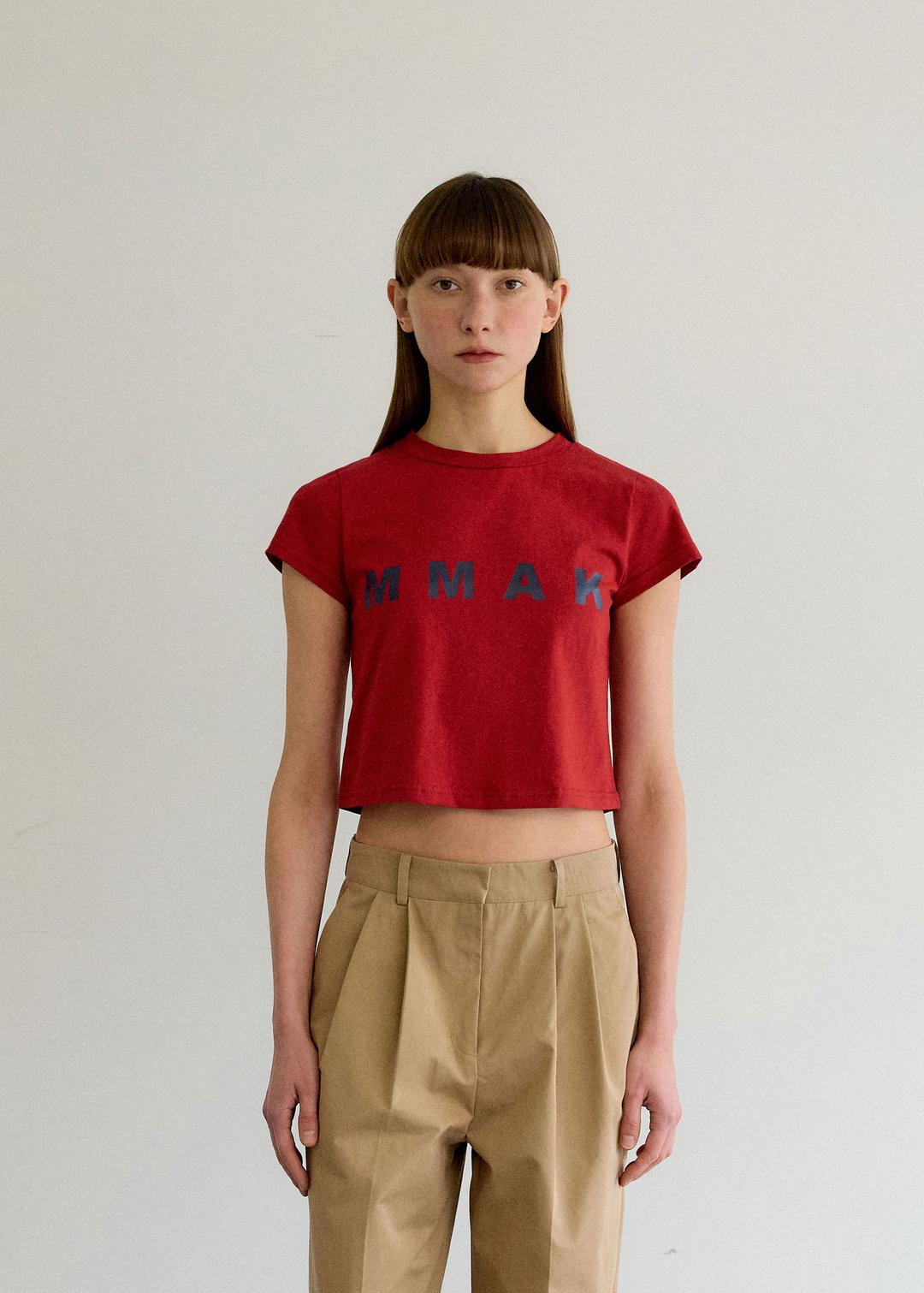 MMAK LOGO CROP T-SHIRT, RED