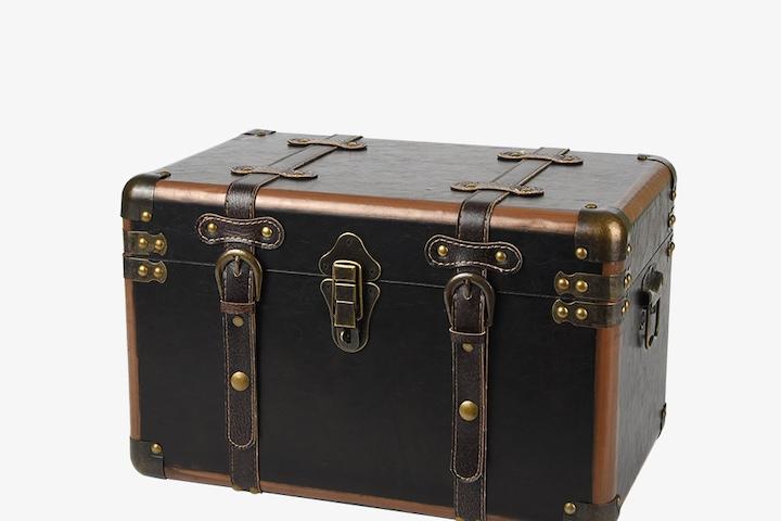 블랙 빈티지 원목 나무 엔틱 인테리어 보물 상자 3size