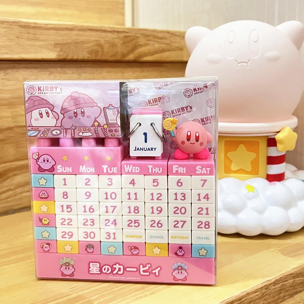 KIRBY 별의 커비 블록 만년 달력 테이블 장식 블럭 레고 캘린더
