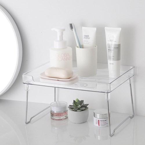 투명 접이식 모듈 선반 화장품 책상 주방 정리 수납