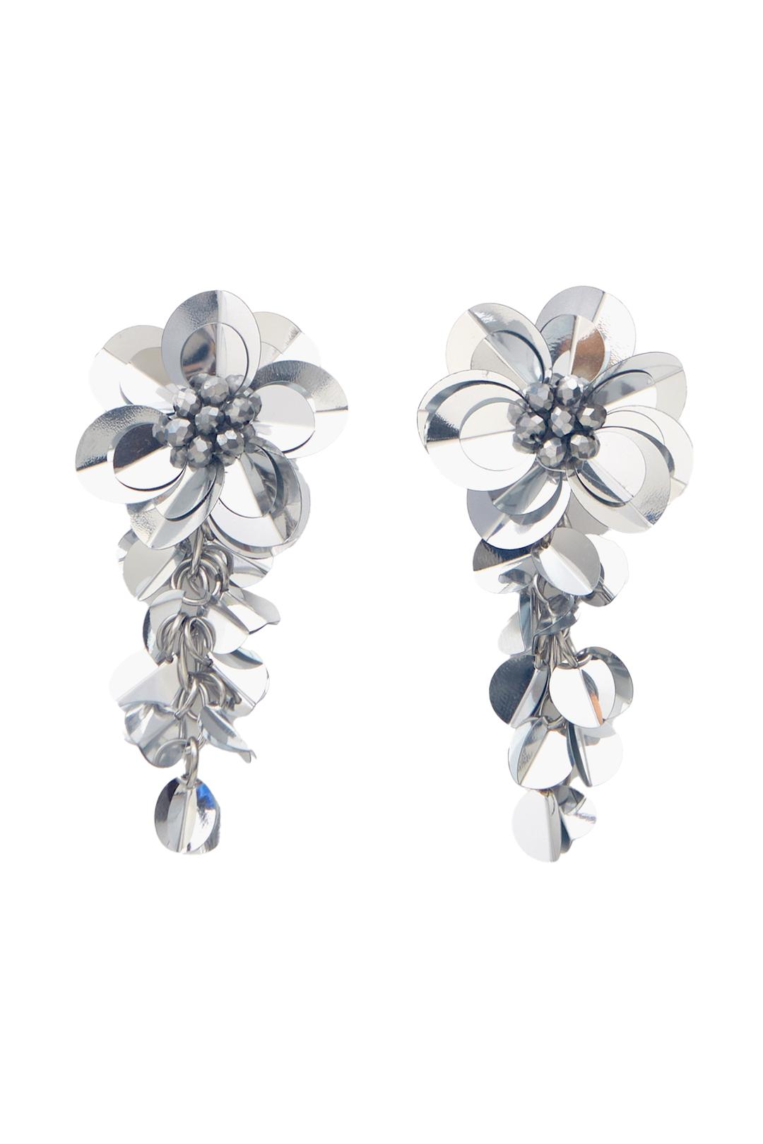 Spangle Flower Earring - Silver