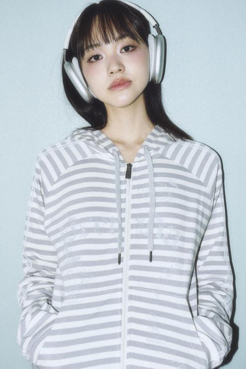 프렌다(PRENDA)  VINTAGE LOGO STRIPE HOOD ZIP-UP GRAY - 사이즈 & 후기 | 무신사