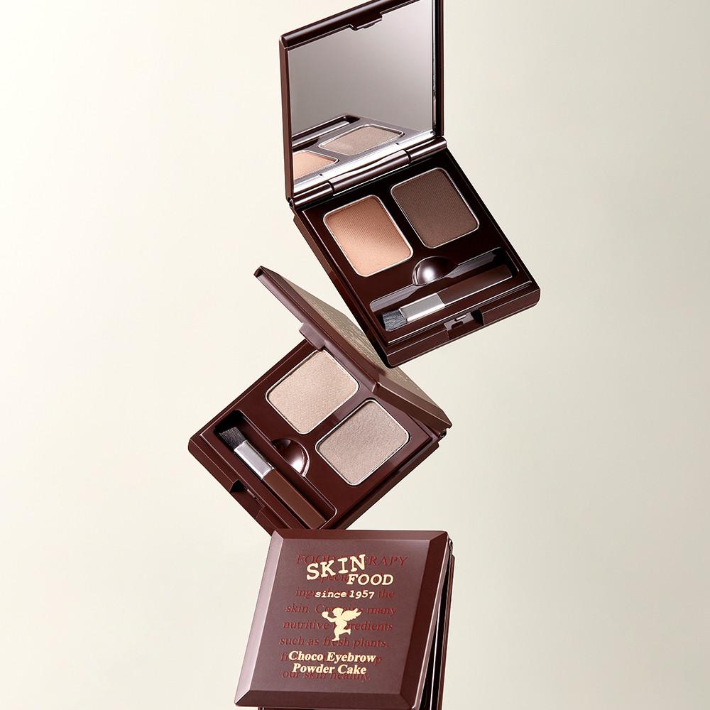 [스킨푸드] 초코 아이브로우 파우더 케익 1호 그레이 카키 블랙 2.6g