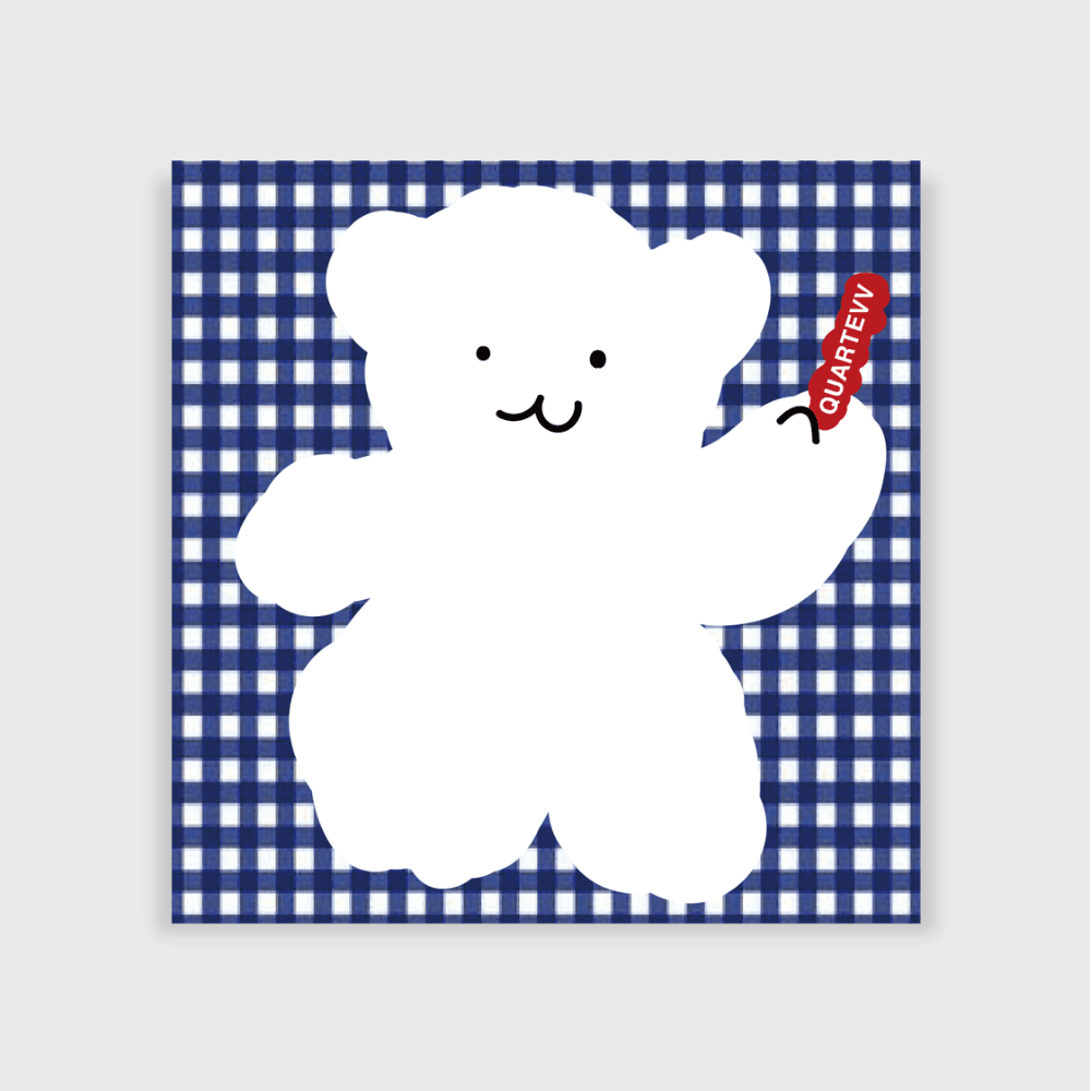 [포스트잇]Blue Check Bear