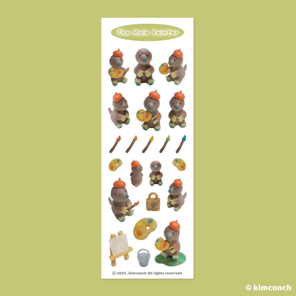 [김콘치] 두더지화가 투명 스티커
