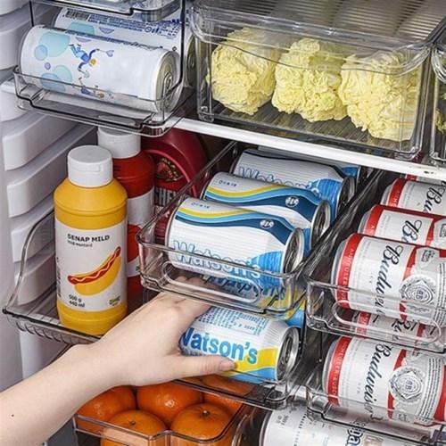 캔 음료 냉장고 정리 칸막이 용기 수납 밀폐 트레이