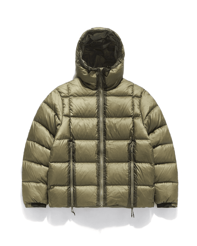 HS X UN HOODED DOWN JUMPER / SAGE GREEN