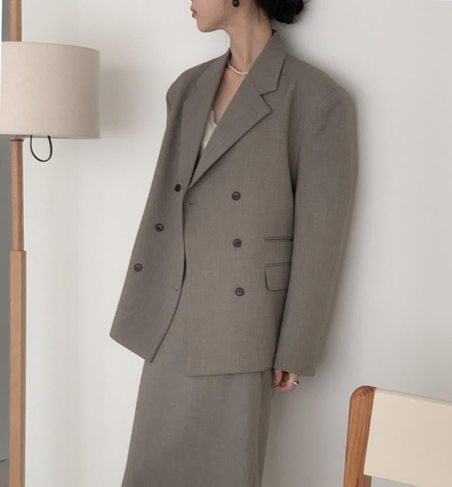 25SS 르버터 하디 더블 자켓 울 카라 오버핏 재킷