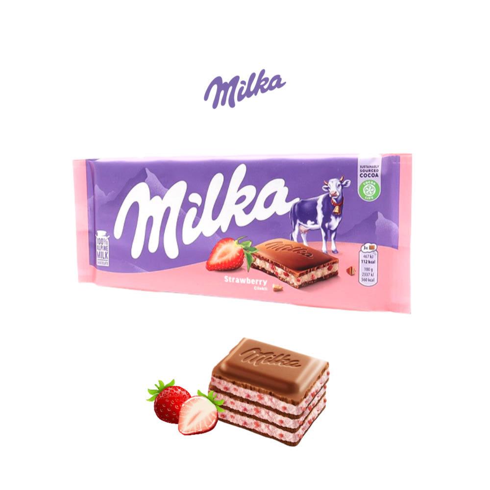 밀카 스트로베리 딸기초콜릿 독일 밀크초콜렛 발렌타인데이