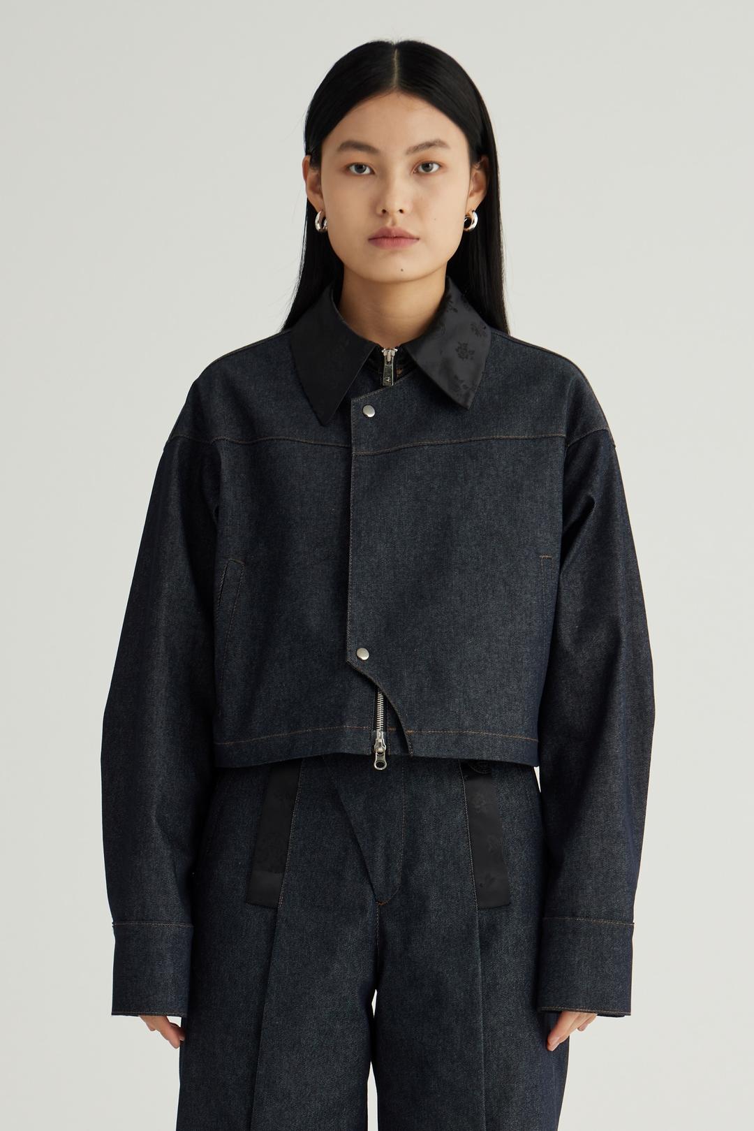 Layered Set-up Jacket(NoneFade Denim)