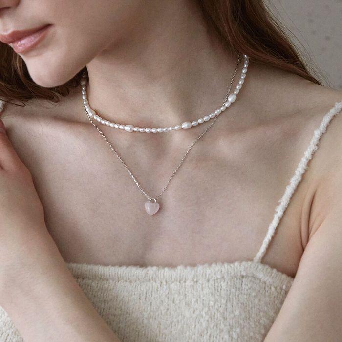 Rose Quartz Heart N
