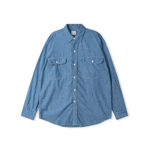 01-8064 Blue Chambray Work Shirts