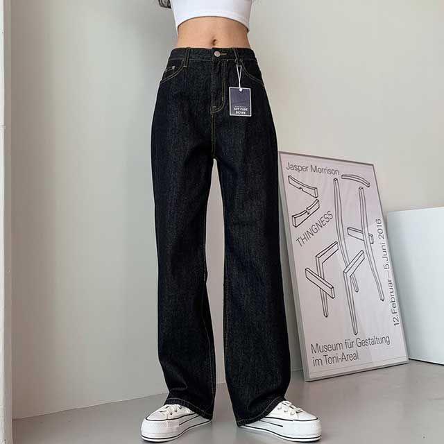 [S,M,L] 리얼 생지 논페이드 세미 와이드 데님 팬츠_프리플랜