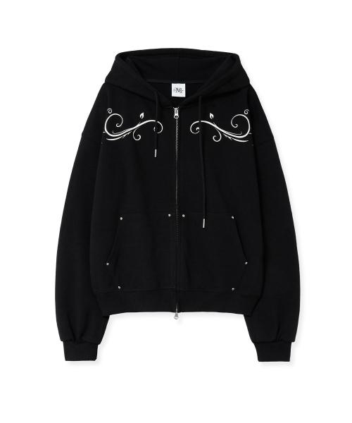 fl hood zip up (black)