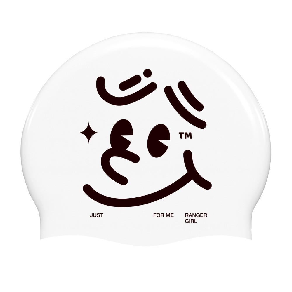 [23 JFM] Ranger Girl Face Swim Cap_White/Black