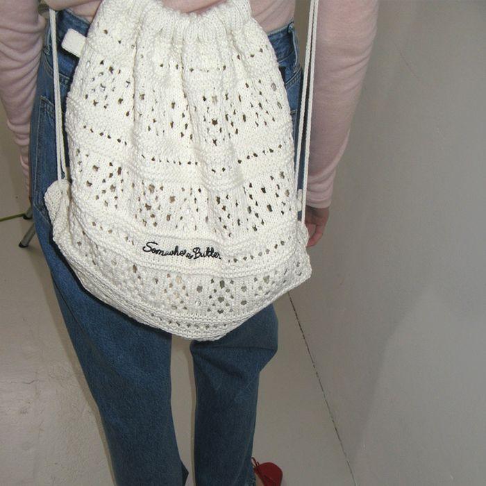 Yogurt Knit String Bag - 4color