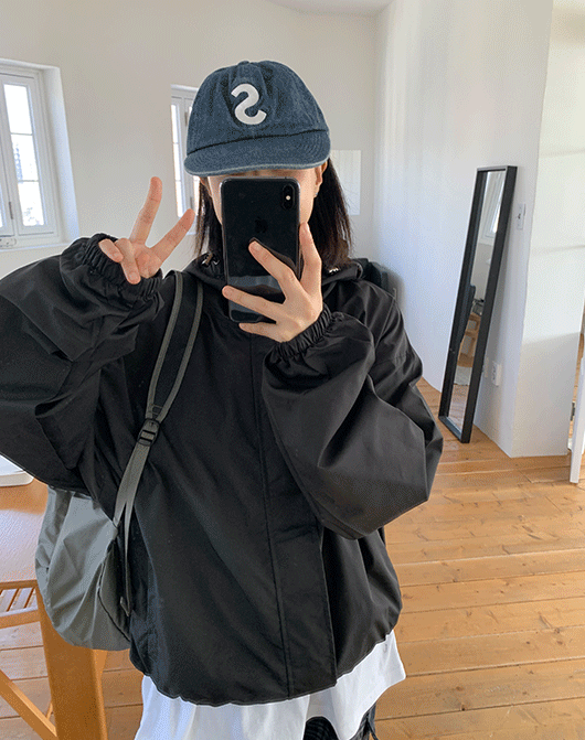 [unisex] 렌키모 후드 오버 윈드 점퍼 (5color)