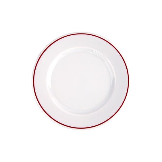 폴바살 이사바 원형접시 S 18cm 버건디라인 도자기 식기 홈카페 디저트 빈티지 레트로
