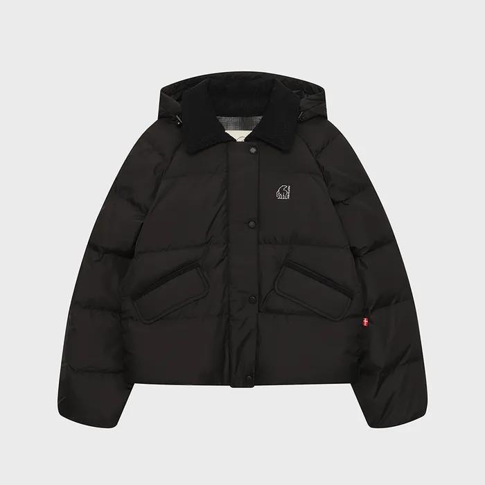 올보르 크리스탈다운 후디 점퍼 - W_Black_OWW25505Z1