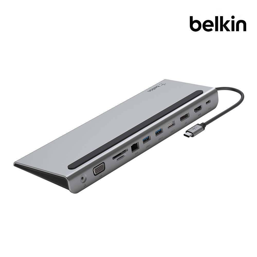벨킨 11in1 USB C타입 멀티 허브 독 100W 충전 HDMI VGA 이더넷 노트북 거치대형 INC004bt 아이폰15 그램 갤럭시북 맥북 프로 에어 호환
