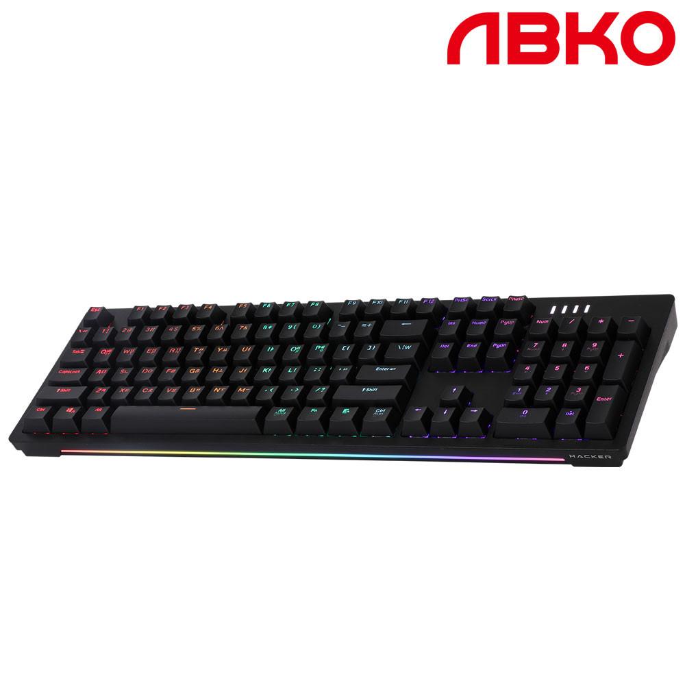 앱코 AN02 RGB BAR 축교환 기계식 키보드 블랙 적축