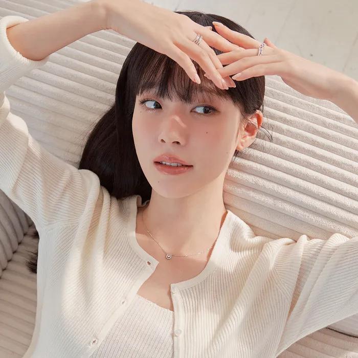 [채원빈 착용][스톤헨지] 실버 럭키유 목걸이 K1423