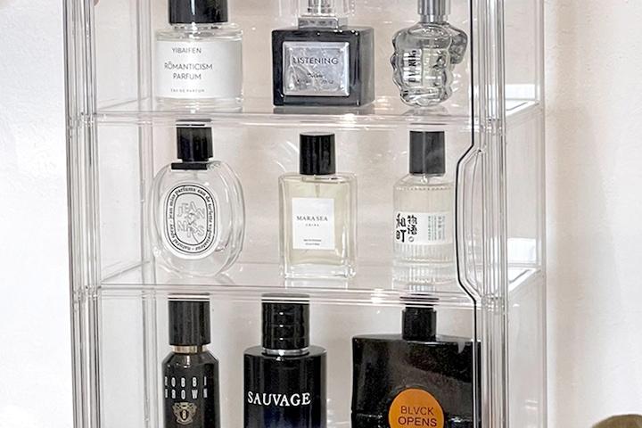 부착식 쇼윈도 보관함 무타공 아크릴 욕실 주방 선반 화장품 피규어 정리 수납함 5types