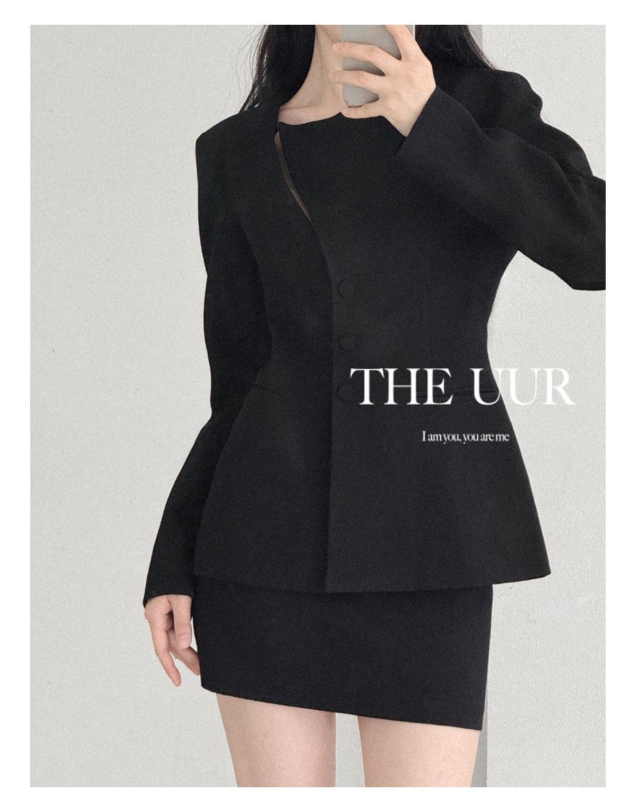[S/M] uur tweed hourglass jacket [black]