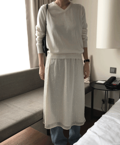 [당일배송] 이태리 코튼 브이넥니트 (3color)