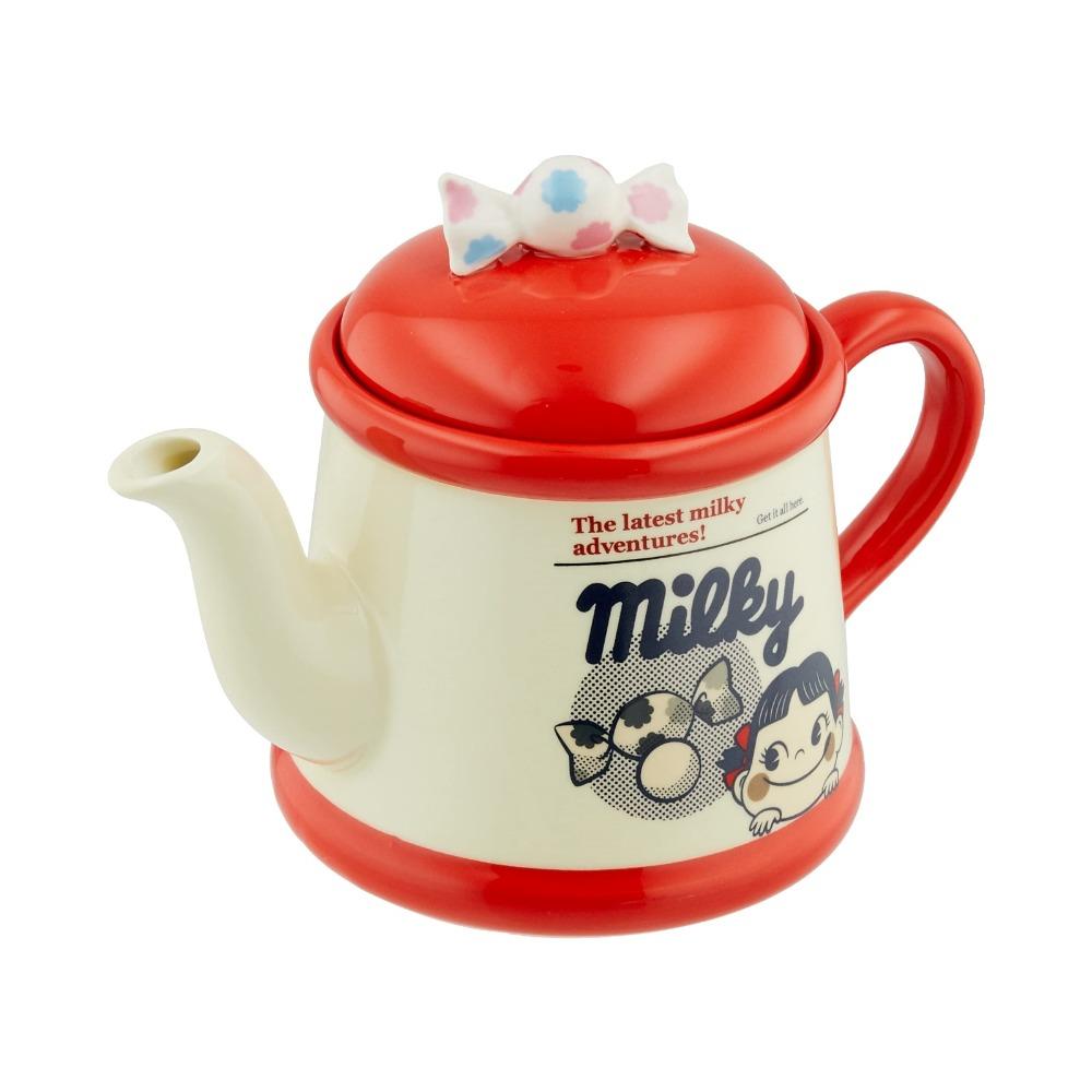 페코짱 밀키 티 포트 레트로 레드 세라믹 식기 차완무시 퐁듀그릇 머그컵 후지야 PEKO