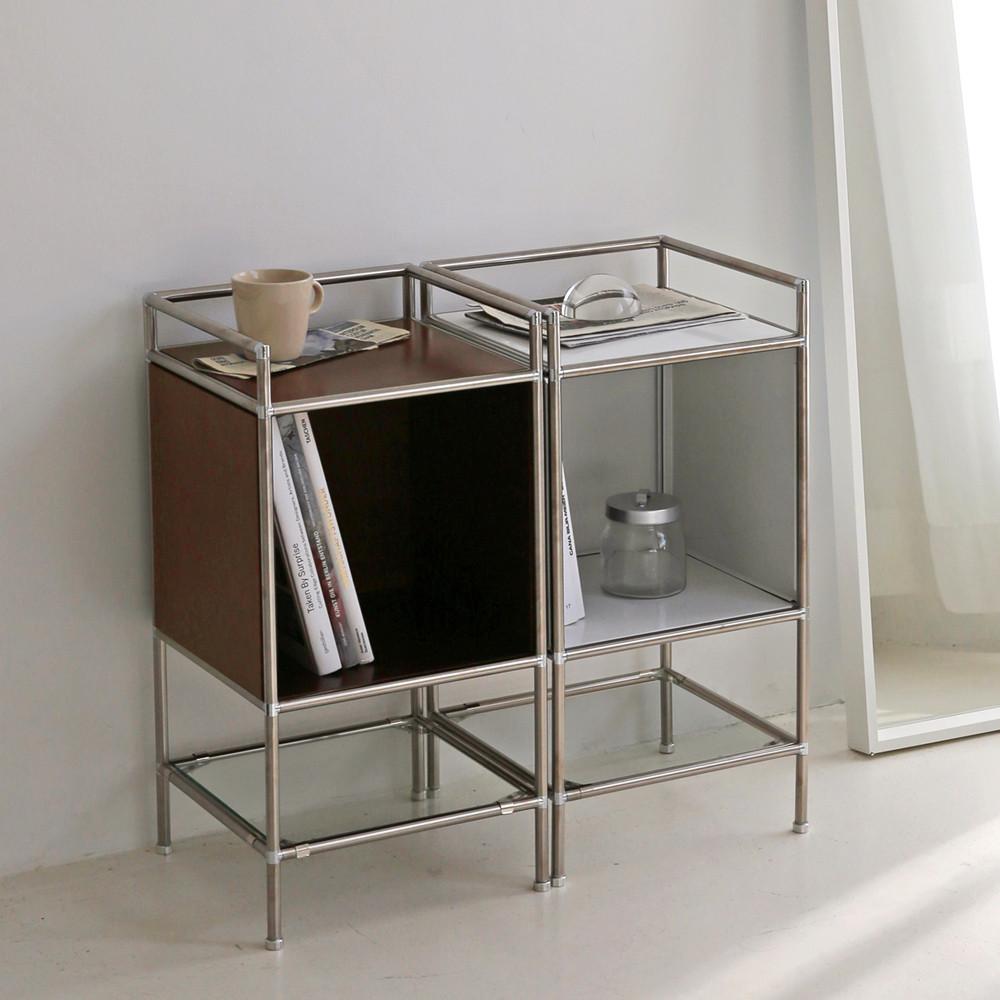 모듈 가구 자작 나무 원목 침대 선반 협탁 3단 1열