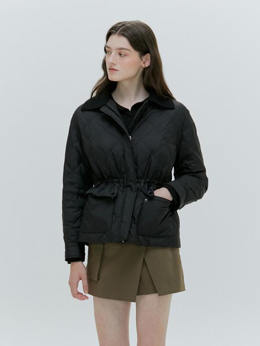 (5차 리오더) CASHMERE COLLAR LIGHT DOWN JACKET [IVORY][BLACK]